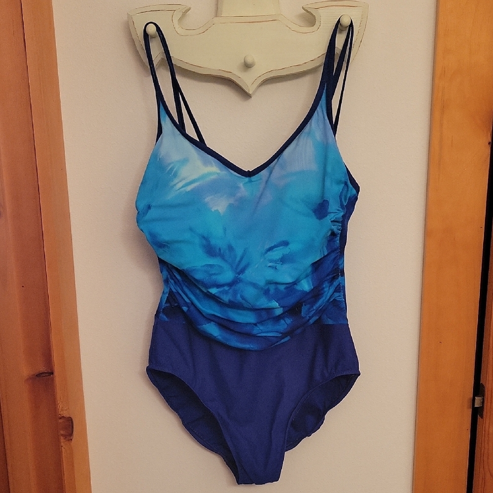 Blue Swimwear with Vibrant Design